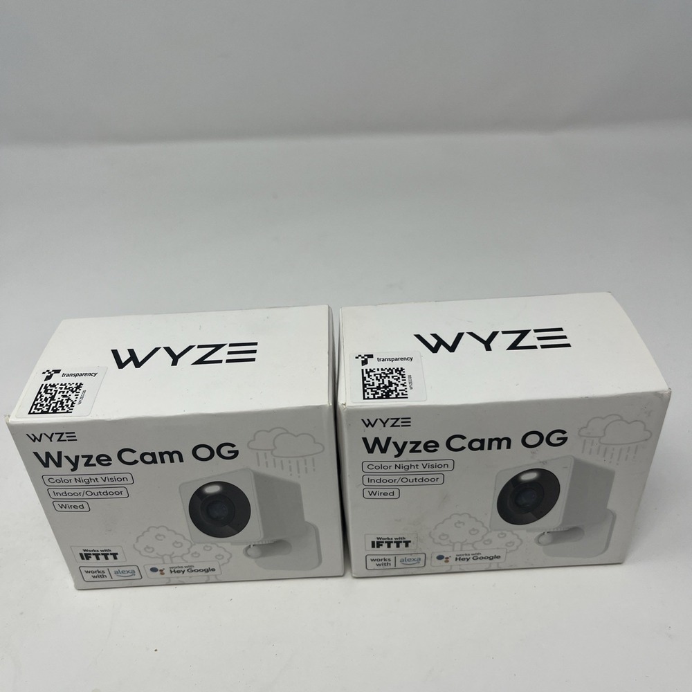 Wyze Cam Indoor/Outdoor OG Security Camera - White Wired Lot Of 2 NEW Sealed